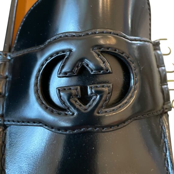 Gucci Interlocking G Loafer Millennial Ribot Black Mens 12 | US 12.5 New main image 12